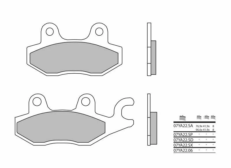 Image of Brembo S.p.A. Street Carbon Ceramic Brake pads - 07YA2206
