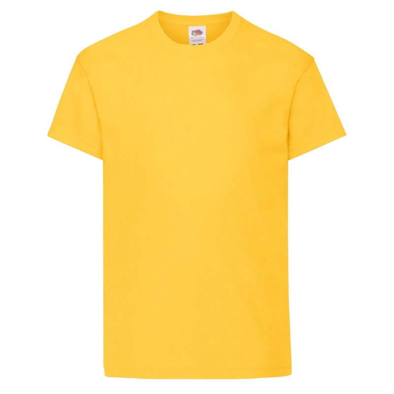 Image of Fruit of the Loom Original T-Shirt in Mustard Size: 12-13 Years Mustard Unisex 12-13 Years