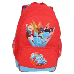 Image of DC Super Hero Girls Girls Characters Backpack (One Size) (Red/Blue)