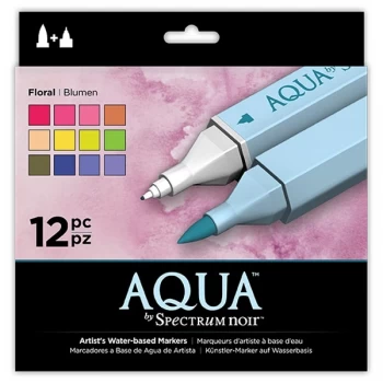 Image of Spectrum Noir Aqua Marker Pen Set Floral Set of 12