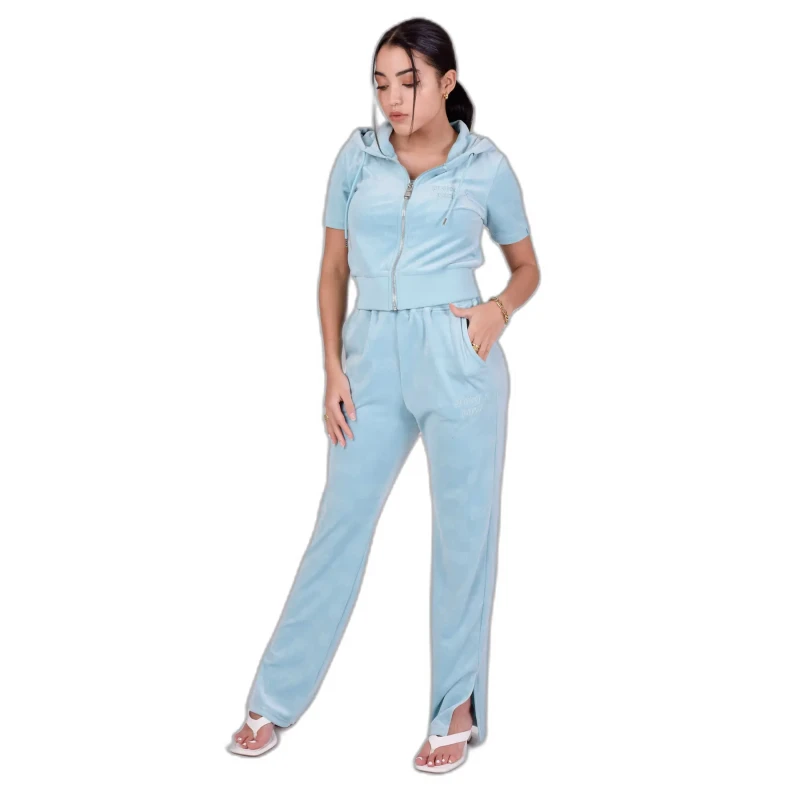 Image of Project X Paris Loose-fitting velvet Trousers For Her Project X Paris Bleu Female L