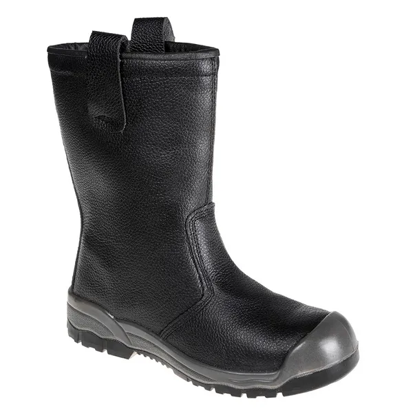 Image of Porwest Steelite S1P CI Scuff Cap Safety Rigger Boots FW13BKR44 Colour: Black