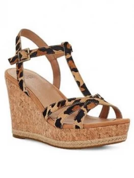 Image of Ugg Melissa Wedge Sandals - Leopard