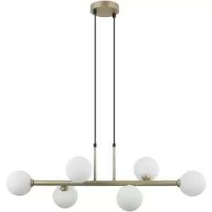 Image of Italux Lighting - Italux Olbia Modern 6 Light Bar Pendant Ceiling Light, G9