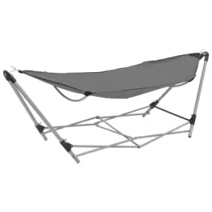 Image of Vidaxl Hammock With Foldable Stand Grey