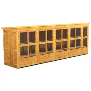 Image of Power Sheds 18 x 4ft Double Door Pent Shiplap Dip Treated Potting Shed