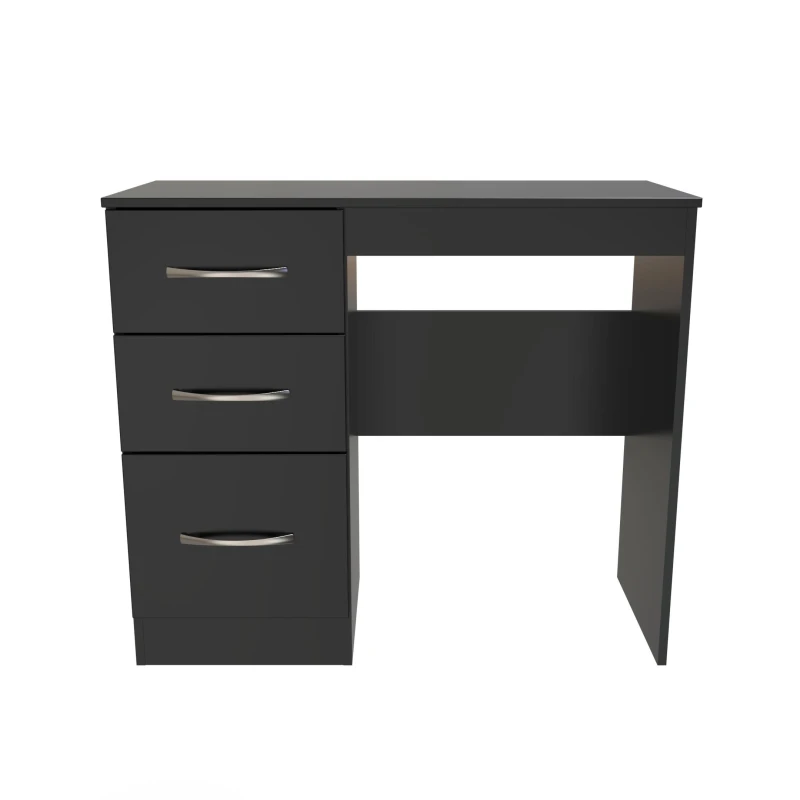 Image of Ready Assembled 2 U Hampshire 3 Drawer Vanity (Ready Assembled) in Black Unisex