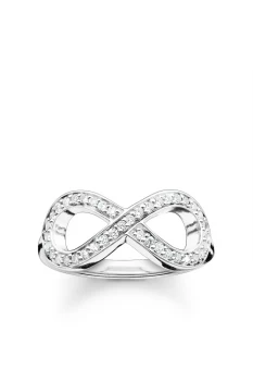 Image of Ladies Thomas Sabo Sterling Silver Size O Glam & Soul Infinity Ring TR2014-051-14-54
