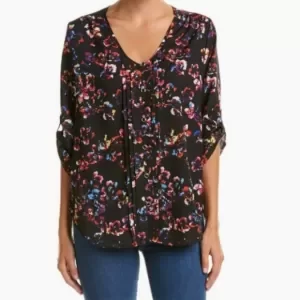 Image of Yumi Black Floral Blouse - 8