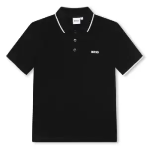 Image of Boss Small Logo Polo Junior Boys - Black