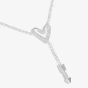 Image of Lyra Lariats Heart Lariat Silver 45cm, 5cm Drop + 5cm Extender Necklace 5371
