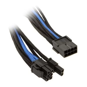 Image of Silverstone PCI 8-Pin to 6 +2- pin PCIe Cable 25cm - Black / Blue