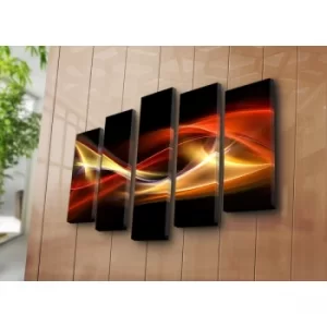 Image of 5PATK-243 Multicolor Decorative Canvas Painting (5 Pieces)