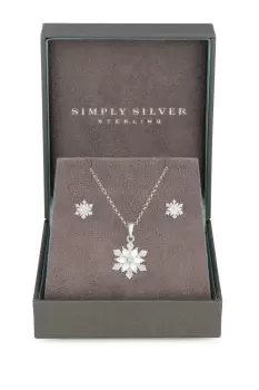 Image of Sterling Silver 925 Snowflake Set - Gift Boxed