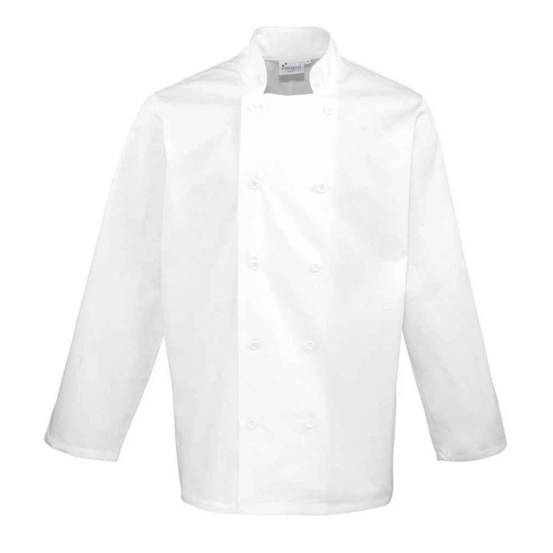 Image of Premier Premier Men Long-Sleeved Chef Jacket in White Size: 5X-Large White 5XL Male 5063693970055