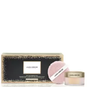 Image of Laura Mercier Set For Perfection Translucent Loose Setting Powder and Puff Set 10g - Honey