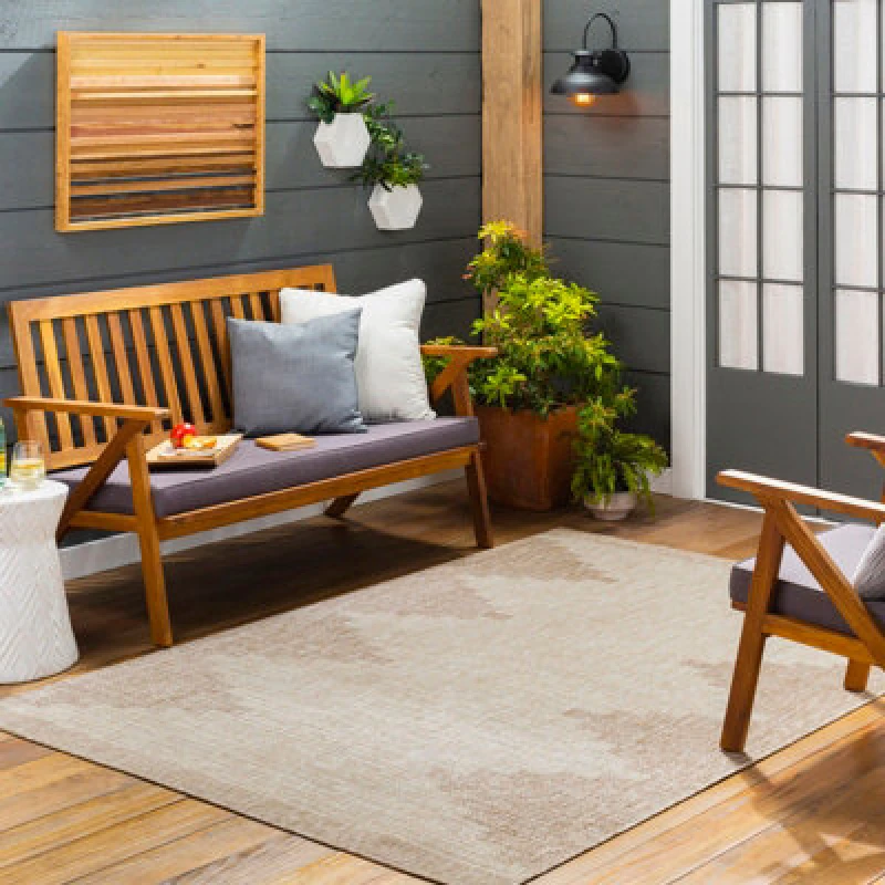 Image of Livabliss In- & Outdoor Global Beige Rubal Area Rug 130 X 180 Cm - Easy To Clean, Perfect For Patio, Balcony, Kitchen Or Dining Room