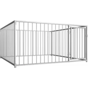 Image of Vidaxl - Outdoor Dog Kennel 200x200x100cm Silver