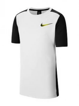 Image of Nike Older Boys Instacool Top - White/Black