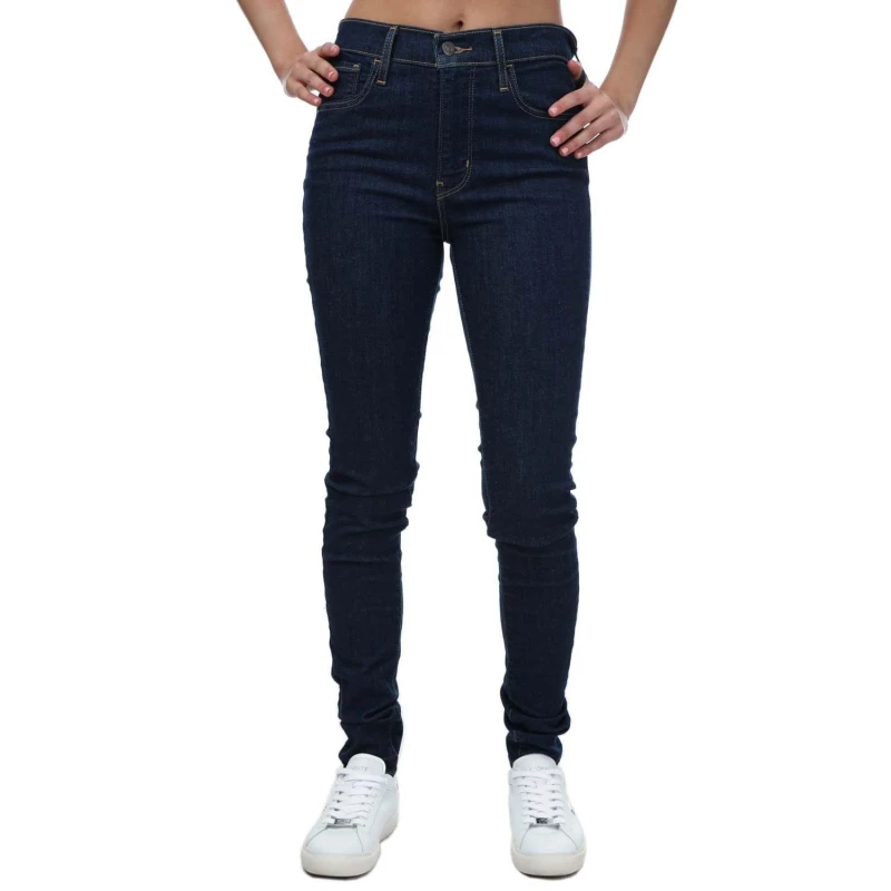 Image of Levis 720 High Rise Super Skinny Rinsed Jeans Dark Blue female 27R