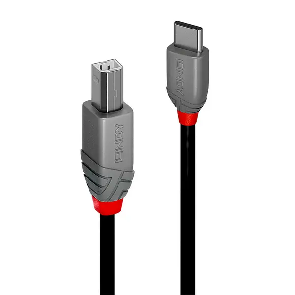 Image of Lindy 3m USB 2.0 Type C to B Cable, Anthra Line
