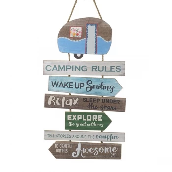 Image of Caravan Camping Rules Sign By Heaven Sends