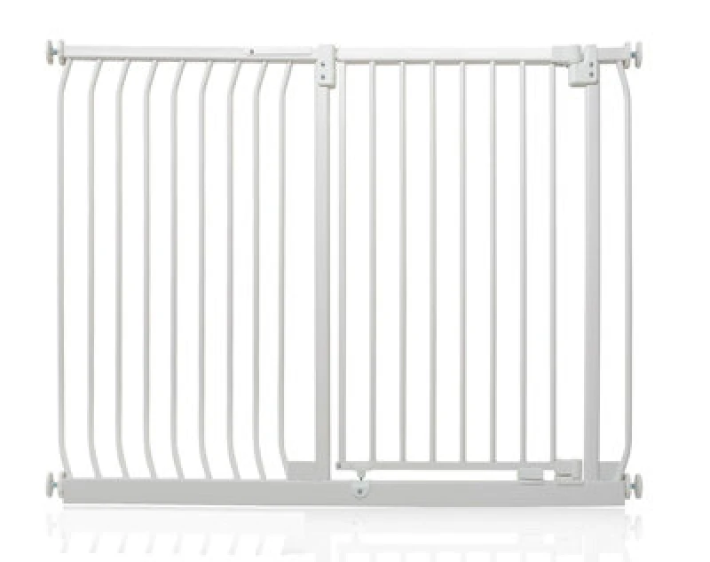 Image of Safetots Extra Tall Elite Safety Gate, 134Cm - 143Cm, Matt White, Extra Tall 96.8Cm In Height, Pressure Fit Stair Gate
