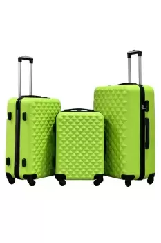 Image of Groundlevel Diamond ABS 4 Wheel Green Suitcase