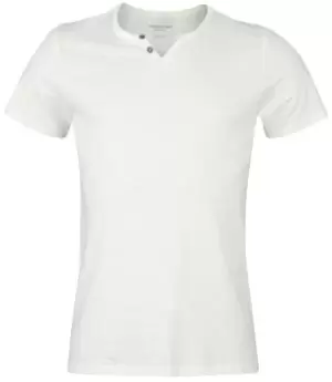 Image of Jack & Jones JJESPLIT NECK TEE SS NOOS T-Shirt white