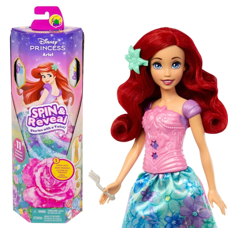 Image of Disney Princess Disney Princess Spin & Reveal Ariel Doll