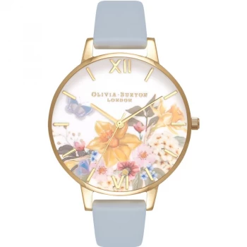 Image of Enchanted Gardens Blue & Rose Gold Watch