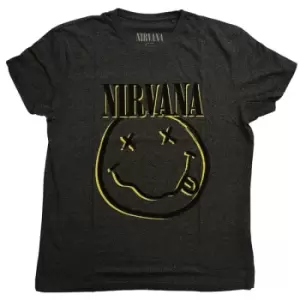 Image of Nirvana - Inverse Smiley Unisex XX-Large T-Shirt - Grey, Black