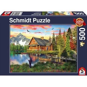 Image of Fishing at the lake Jigsaw Puzzle (500 Pieces)