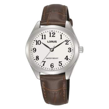 Image of Lorus 'White And Brown Classical Watch - RG241TX9 - multicoloured