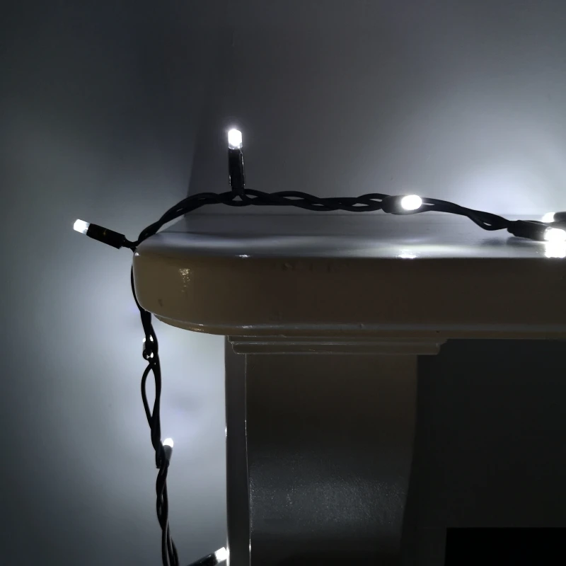 Image of 100 LED 8m Premier Christmas Connectable Outdoor Static Lights in Cool White