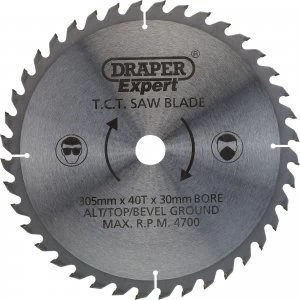 Image of Draper Expert Circular Saw Blade 305mm 40T 30mm