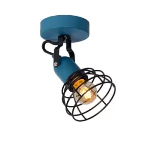Image of Lucide Pola Modern Ceiling Spotlight Children 1xE27 Blue