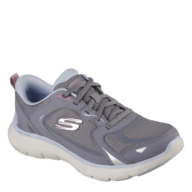 Image of Skechers Womens Casual Low-Top Trainers Charcoal/Multi female 4 (37)