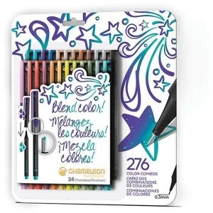 Image of Chameleon Fineliner Pen Set Bold Colors Set of 24