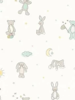Image of Arthouse Bear Hugs Mint Wallpaper