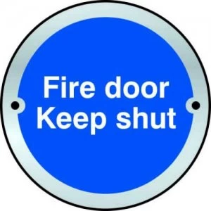 Image of Fire Door Keep Shut Door Disc Satin Anod.Alum.