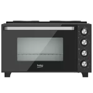 Image of Beko MSH30B 30L Table Top Mini Oven with Hot Plates Black