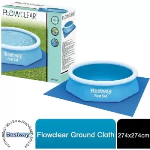 Image of Bestway - Flowclear Pool Floor Protector Square Ground Sheet 274x274 cm, Blue