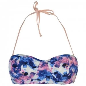 Image of Gul Bandeau Bikini Top Ladies - Pink AOP