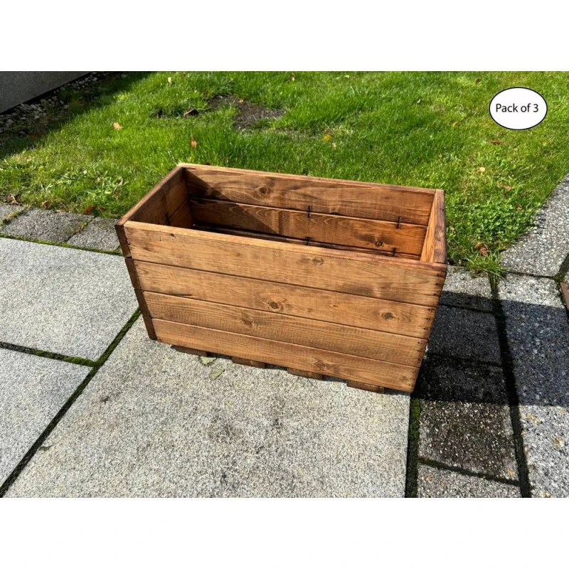 Image of Charles Taylor Multi Pack of 3 - Regular Open Berwick Trough - L35 x W52.5 x H30.5cm in Light Brown Light Brown Unisex