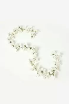 Image of Festive Long Artificial Christmas Garland 6 Feet Poinsettia