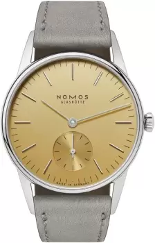 Image of Nomos Glashutte Watch Orion 33 Gold Sapphire Glass