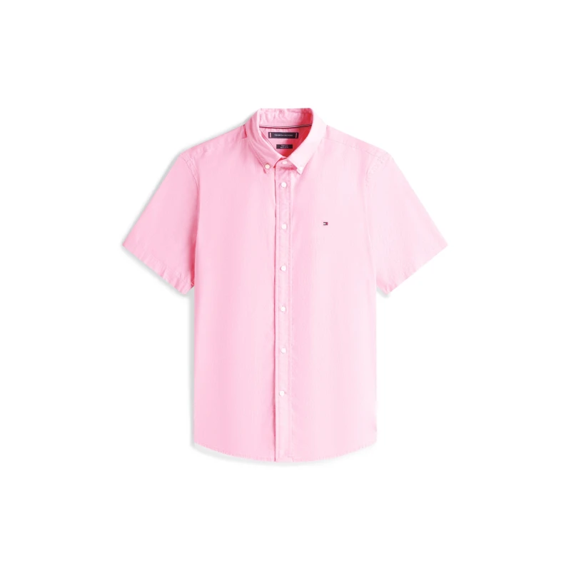 Image of Tommy Hilfiger Mens Flex Short Sleeve Shirt Classic Pink male S