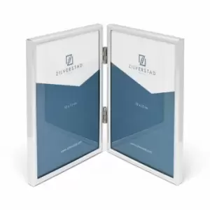 Image of Zilverstad Photo Frame Sweet Memory Design in Shiny Lacquered Silver Plate Doubl