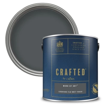 Image of CRAFTED by Crown Flat Matt Interior Wall, Ceiling and Wood Paint - Work of Art - 2.5L